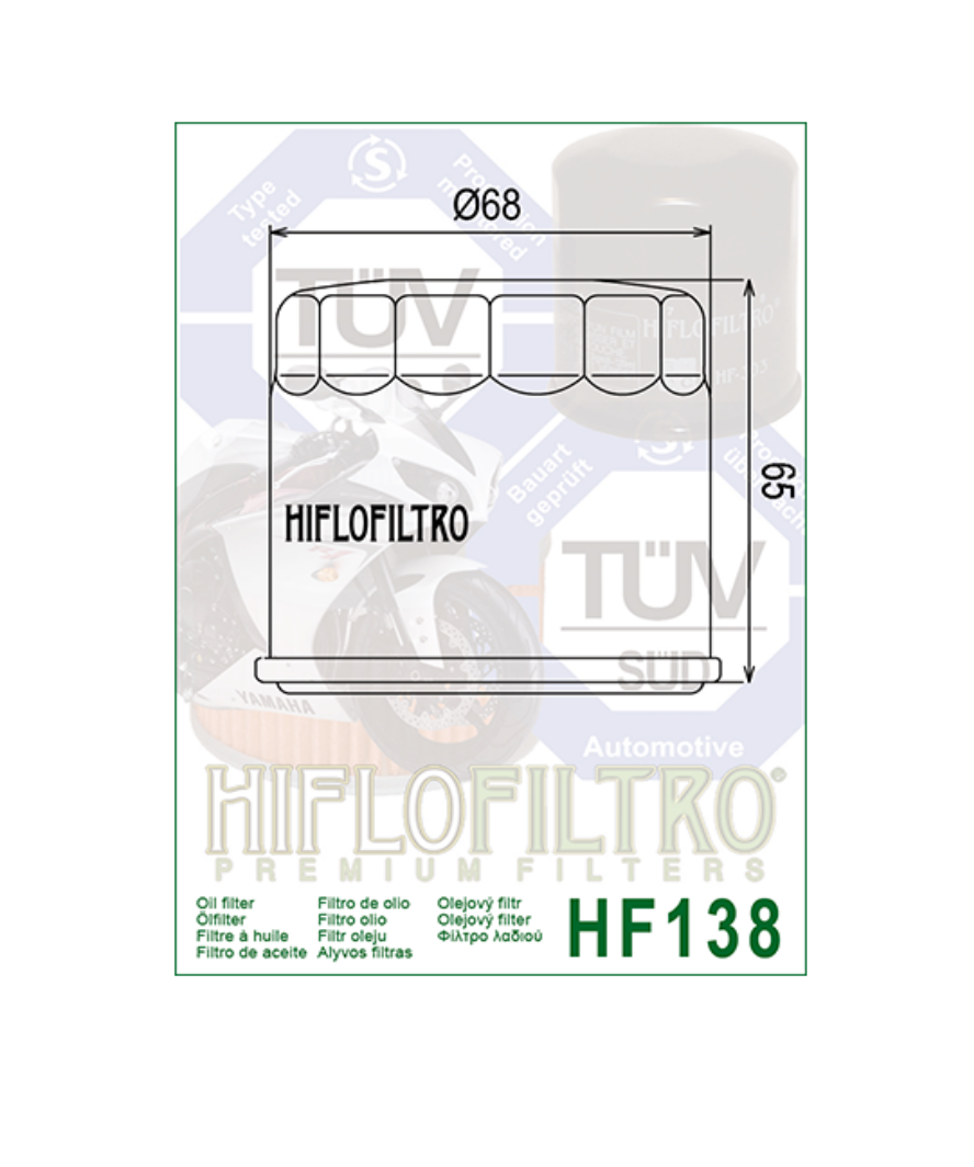 HiFlo Filtro HF138