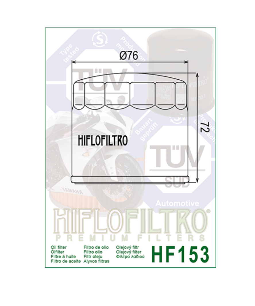 HiFlo Filtro HF153